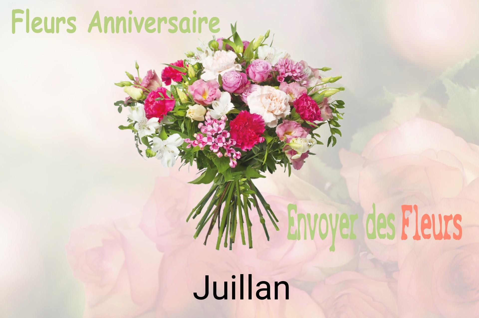 Bouquet de fleurs d’anniversaire livré à Juillan