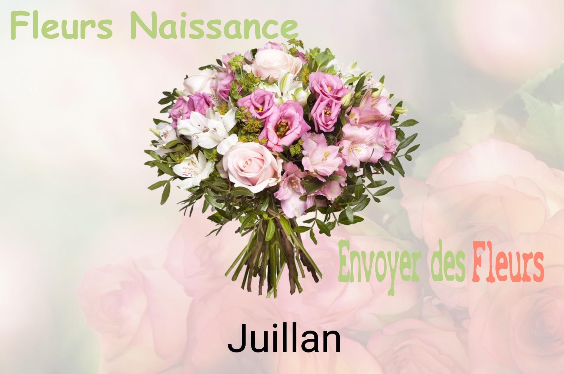 Bouquet de fleurs de naissance livré à Juillan
